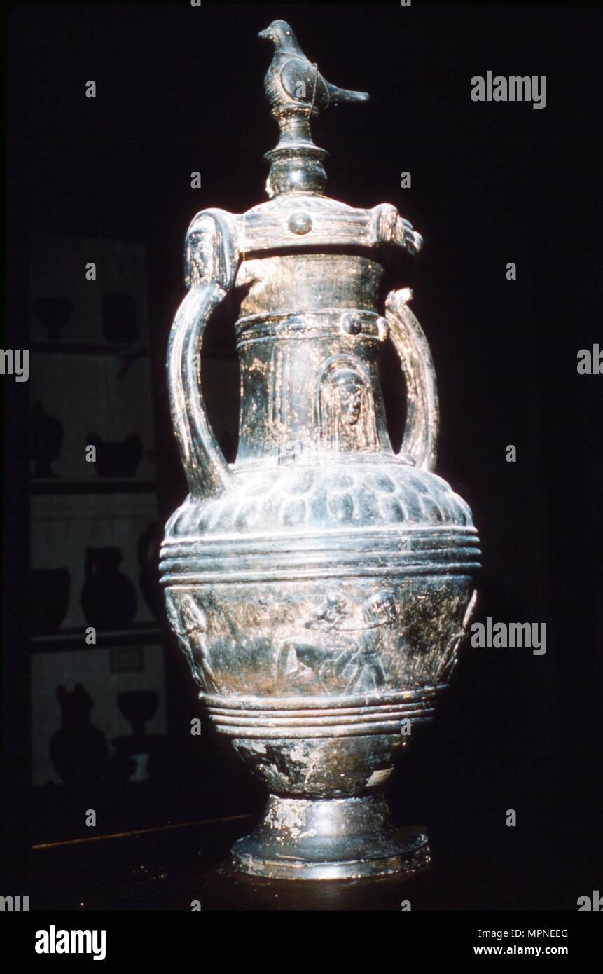 Bucchero etrusco vaso da Chiusi, il settimo secolo BC-6secolo BC Artista: sconosciuto. Foto Stock