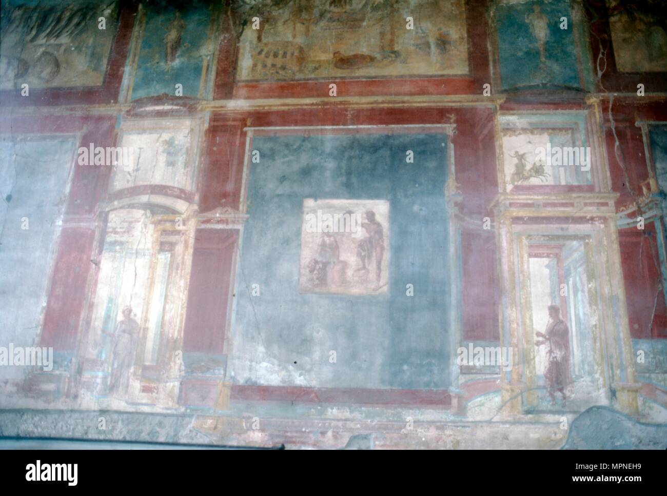 Pittura murale da Pompei, C1o secolo. Artista: sconosciuto. Foto Stock