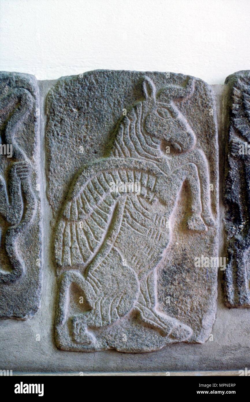 Hittie rilievo, Tel Halaf, 6100 BC - 5100 BC. Artista: sconosciuto. Foto Stock