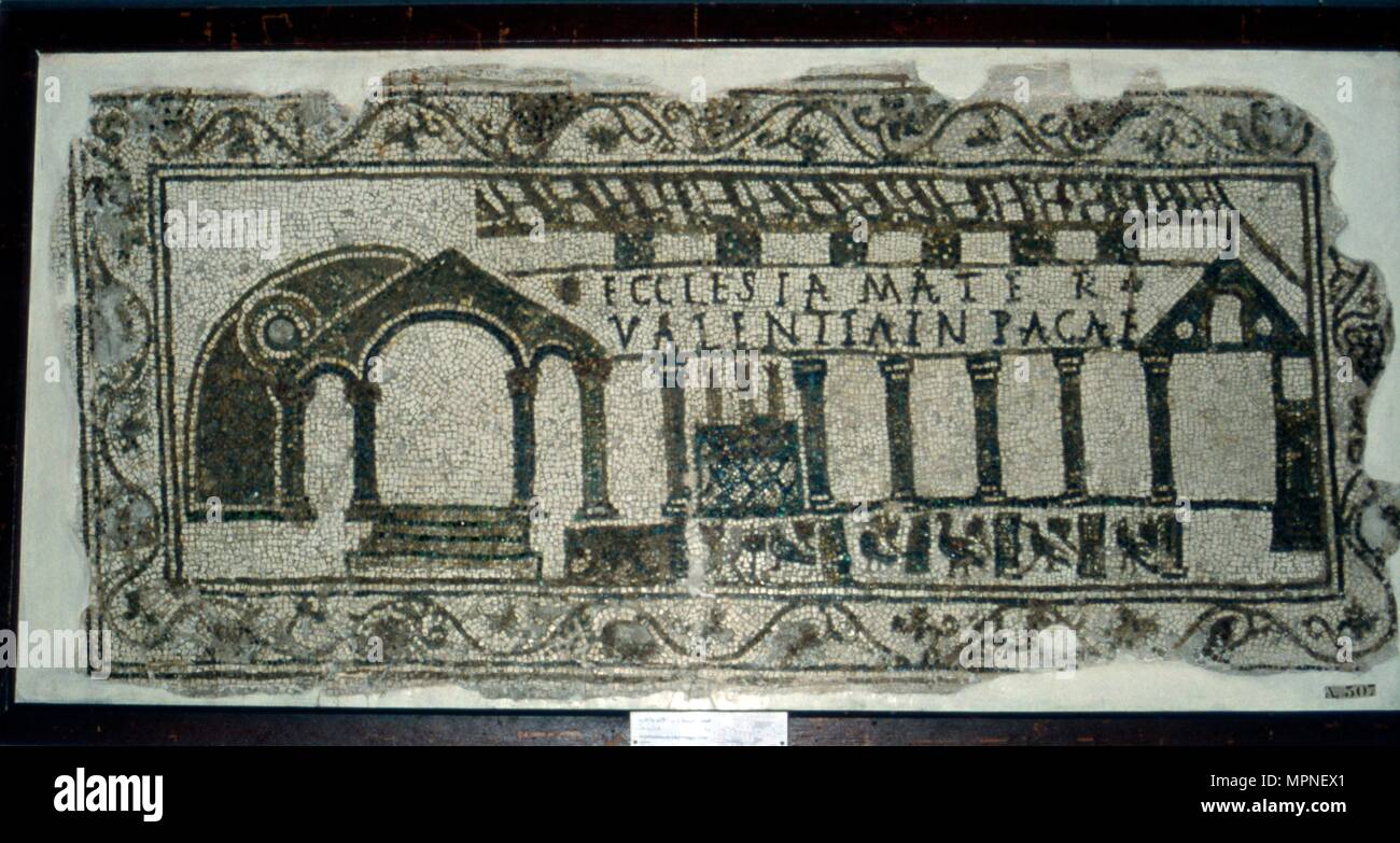Dei primi Cristiani mosaico romano della Basilica Cristiana, c1a-2a secolo artista: sconosciuto. Foto Stock