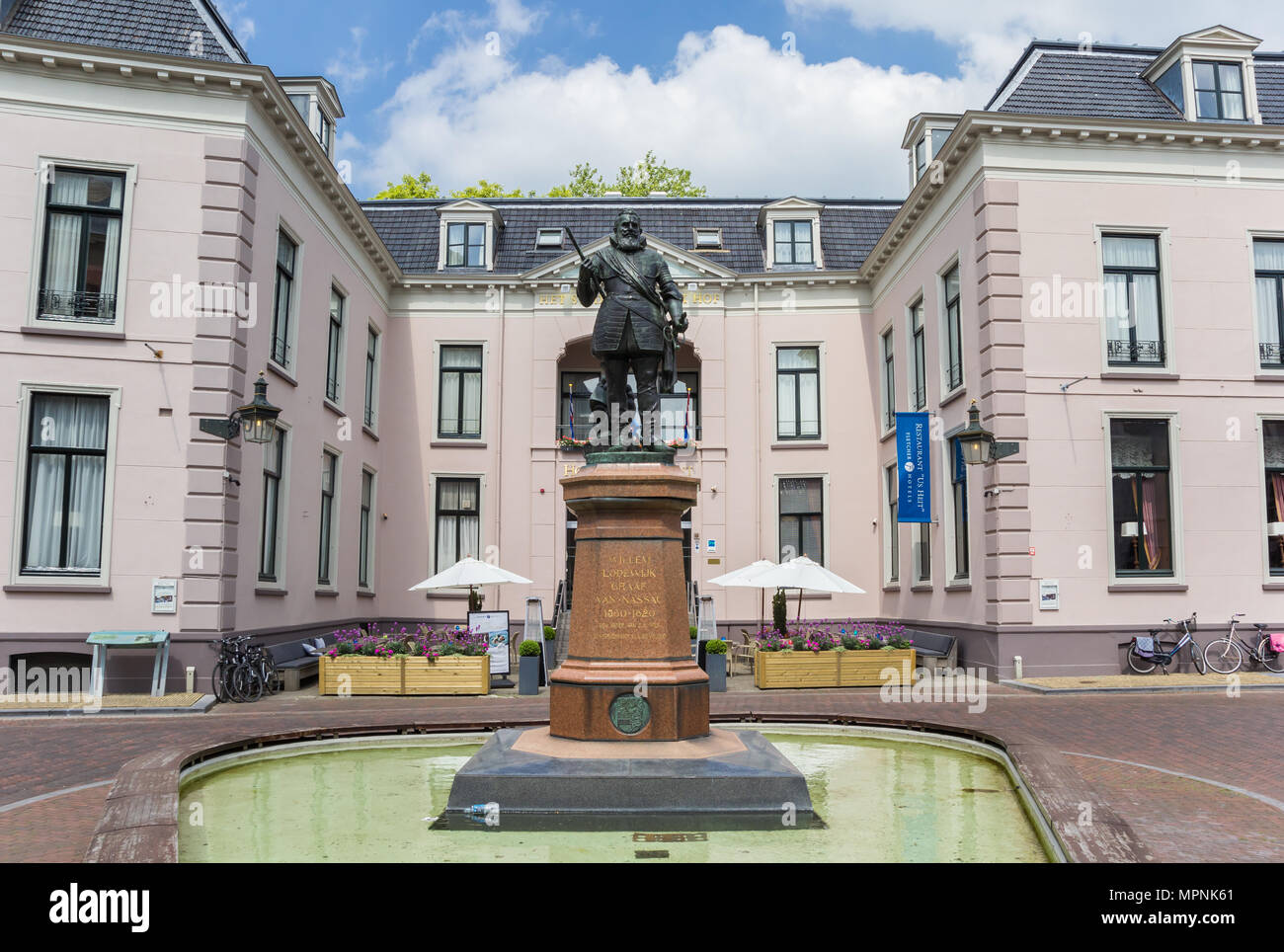 Statua di Willem Lodewijk nel centro di Leeuwarden, Paesi Bassi Foto Stock