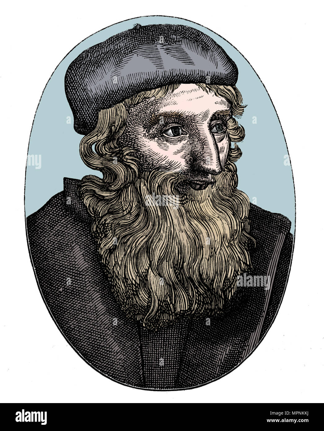 John Wycliffe, xiv secolo inglese riformatore religioso, del XVI secolo. Artista: sconosciuto. Foto Stock