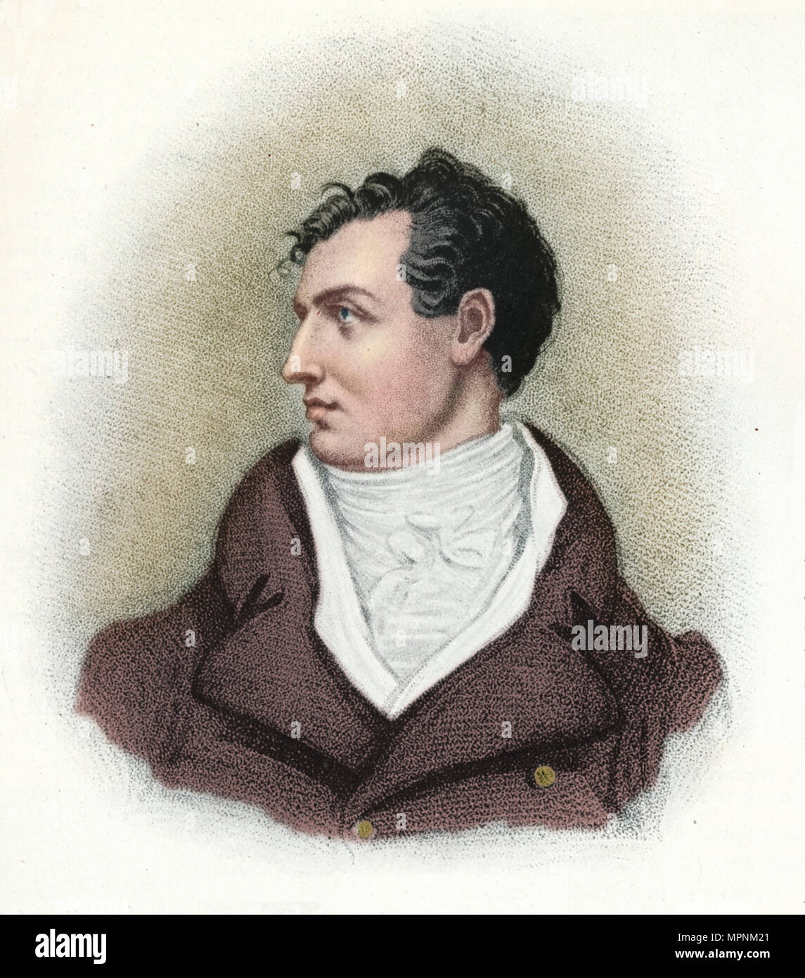 "Byron', c1800, (1911). Artista: Richard Westall. Foto Stock