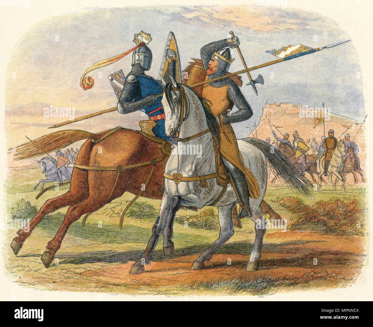 "Bruce uccide il Sir Henry Bohun', 1314 (1864). Artista: James William Edmund Doyle. Foto Stock