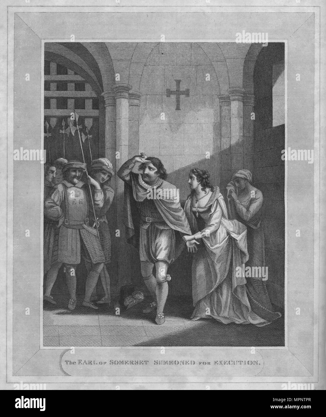 " Il conte di Somerset convocati per l'esecuzione', 1838. Artista: sconosciuto. Foto Stock