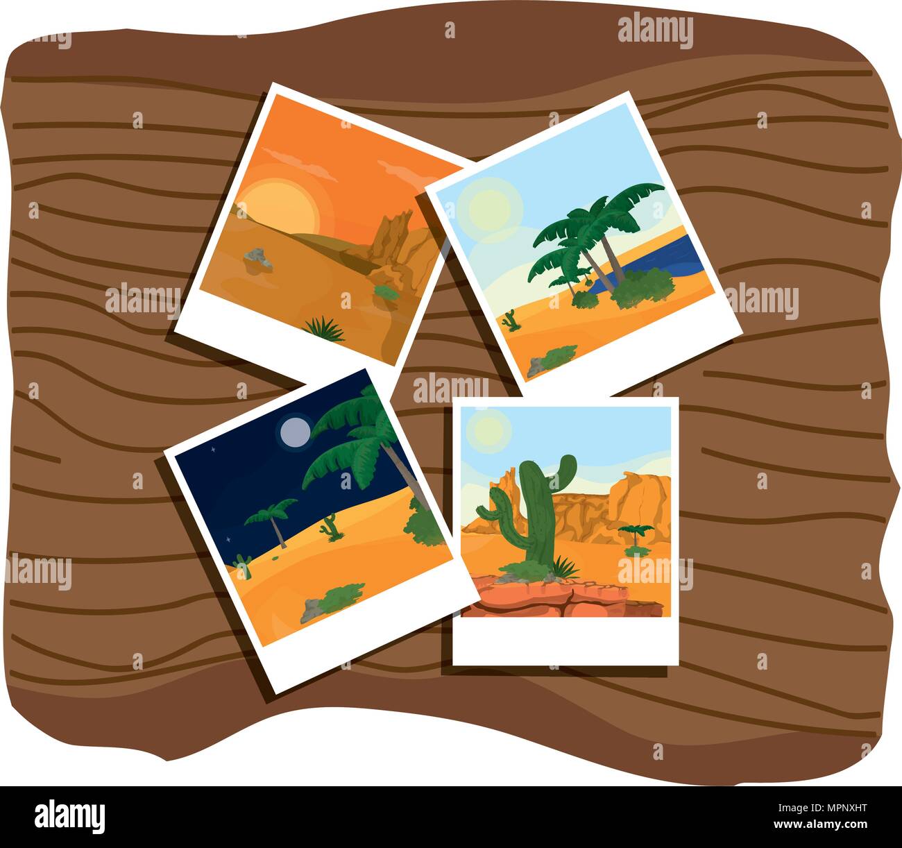 Deserto paesaggio arte foto immagine Illustrazione Vettoriale