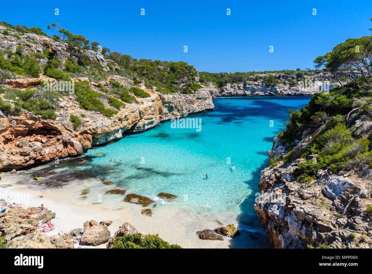 Calo des Moro - bella baia di Mallorca, Spagna Foto Stock