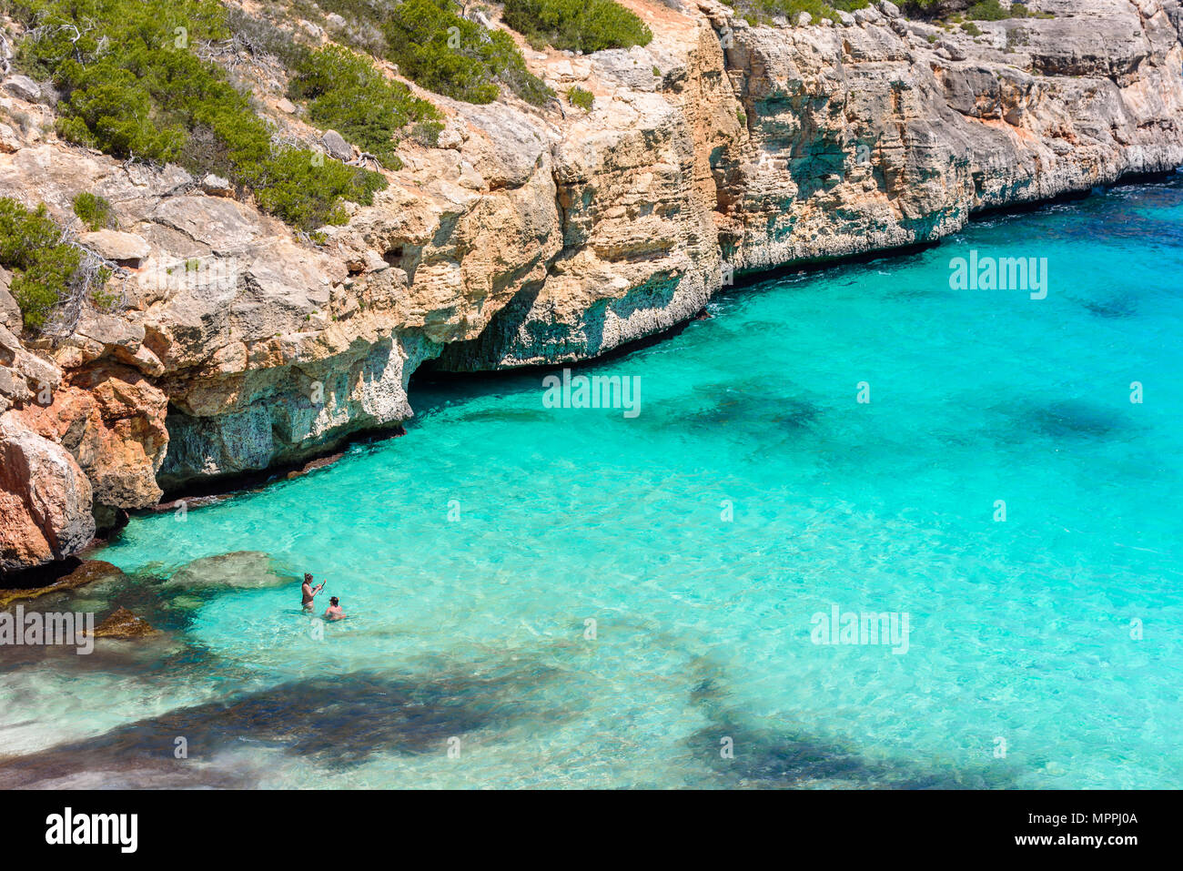 Calo des Moro - bella baia di Mallorca, Spagna Foto Stock
