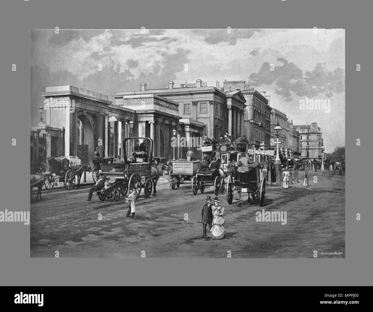 Hyde Park Corner, Londra, c1900. Artista: Frith & Co. Foto Stock