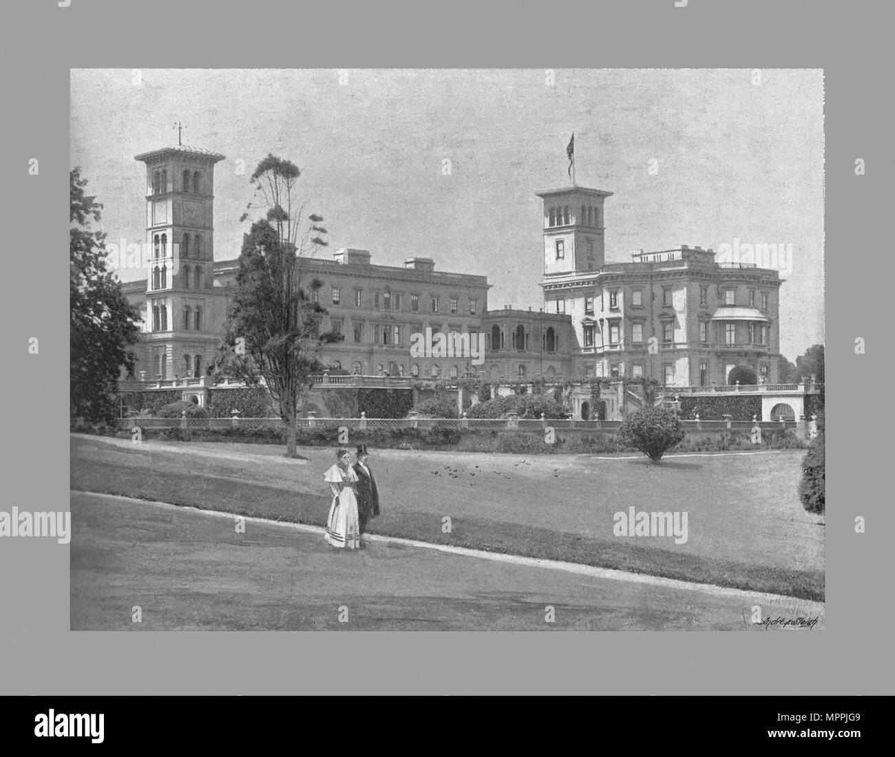 Osborne House, I.O.W. C1900. Artista: Un Debenham. Foto Stock
