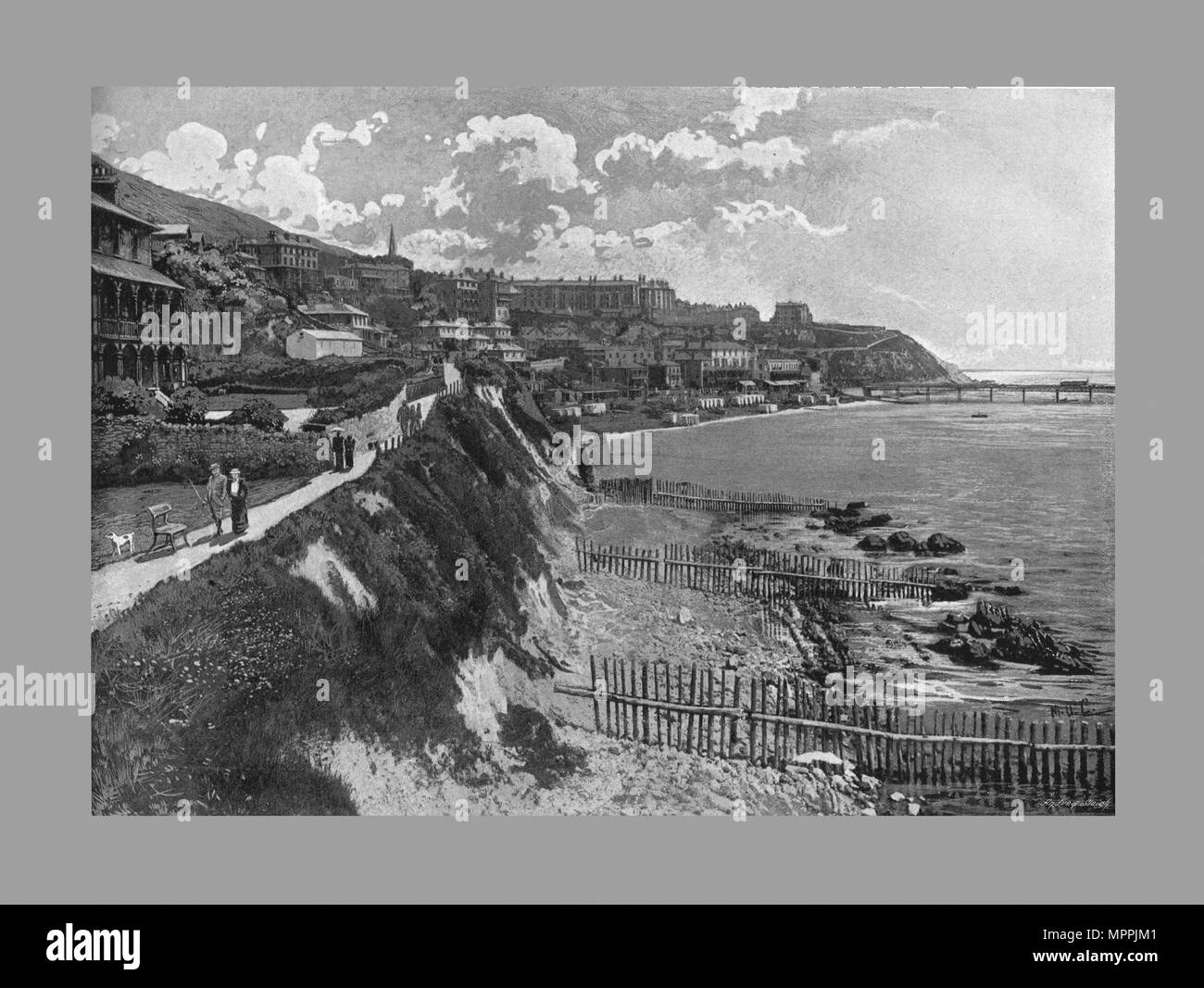 Ventnor I.O.W. c1900. Artista: John Thomson. Foto Stock