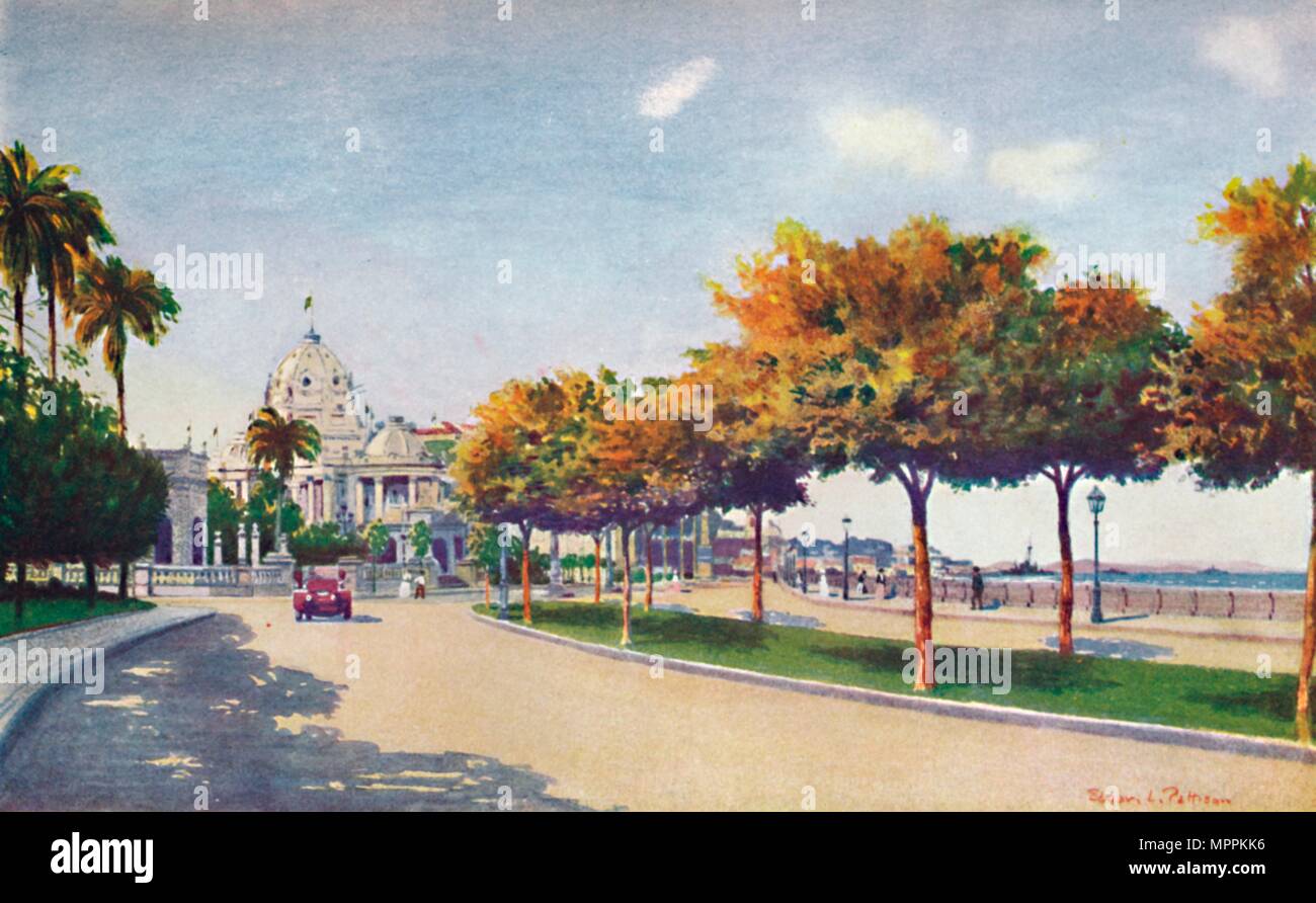 "La Bella Beira Mar Drive - Si avvicina il magnifico palazzo di Monroe", 1914. Artista: sconosciuto. Foto Stock