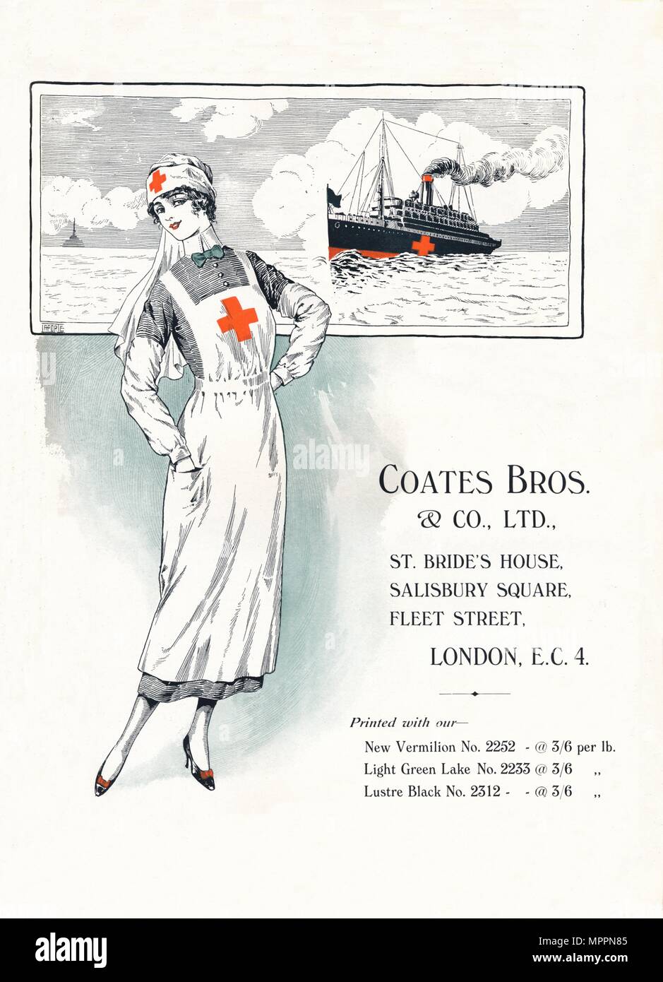 'Advert per Coates Bros. & Co. Ltd", 1917. Artista: Coates Bros & Co Ltd Foto Stock