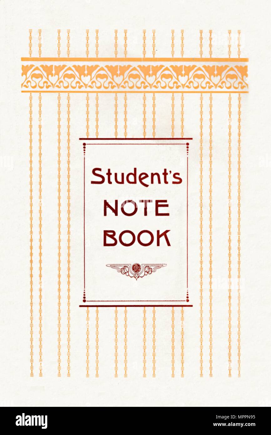 "Studente nota del libro", 1917. Artista: sconosciuto. Foto Stock