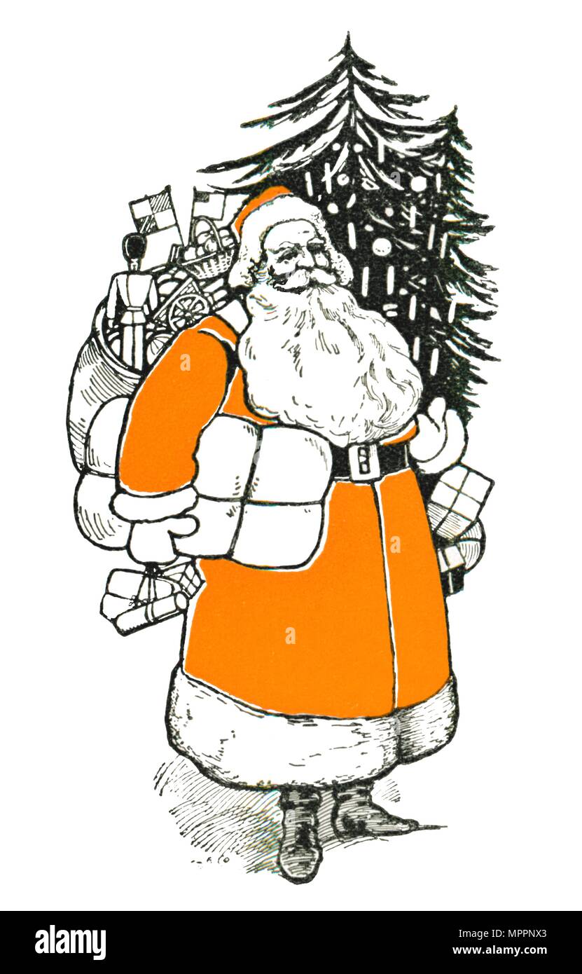 "Teddy Dixon's Dream. - Una storia di Natale. Babbo Natale", 1907. Artista: Soldano & Co. Foto Stock