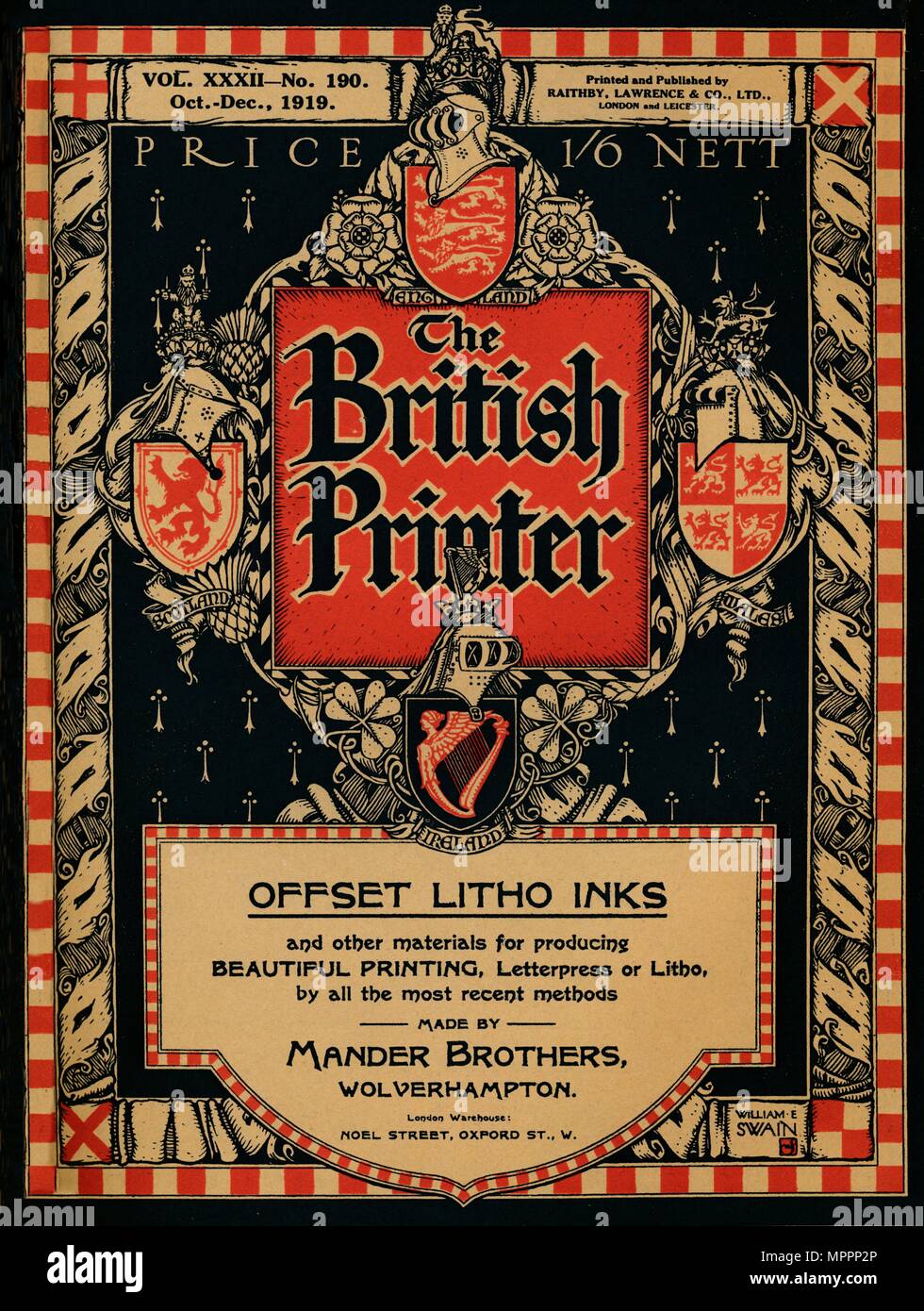 "British coperchio di stampante', 1919. Artista: William e Swain. Foto Stock