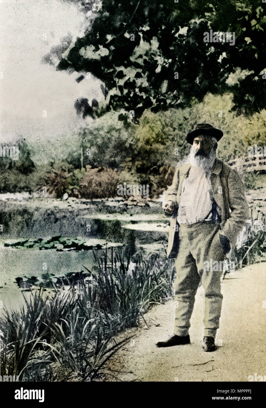 "Claude Monet, Giverny', 1905. Artista: Jacques-Ernest Bulloz. Foto Stock