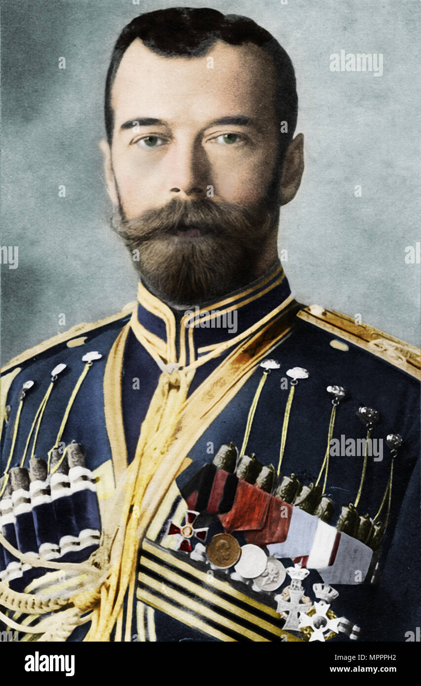 Lo Zar Nicola II di Russia, c1900. Artista: sconosciuto. Foto Stock