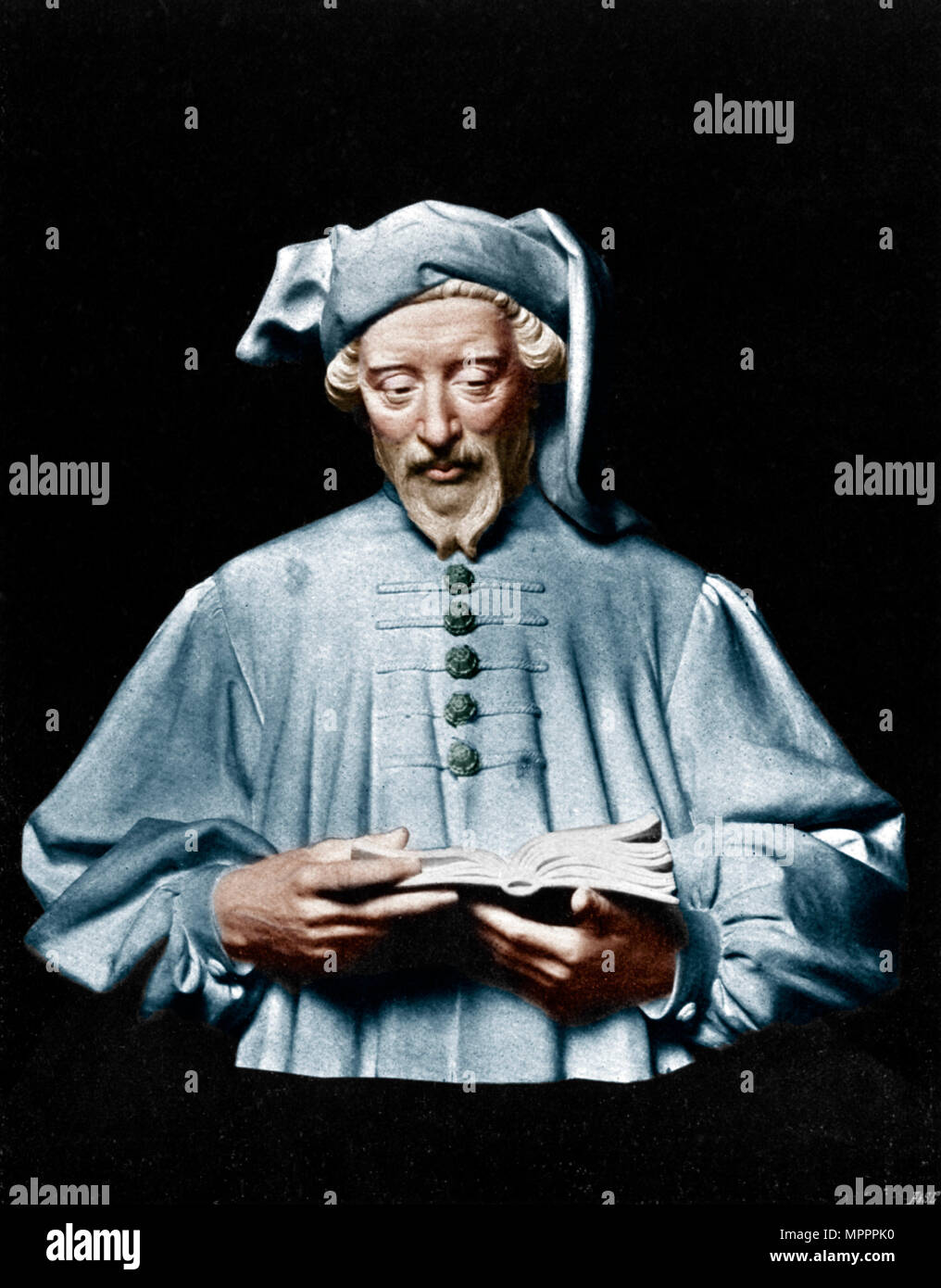 Geoffrey Chaucer, autore inglese, poeta e filosofo, burocrate, e diplomatico, (1903). Artista: George Frampton. Foto Stock