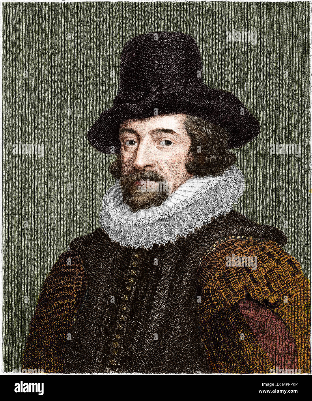 Francis Bacon, Visconte St Albans, filosofo inglese, scienziato e statista, nei primi anni del XX secolo. Artista: sconosciuto. Foto Stock