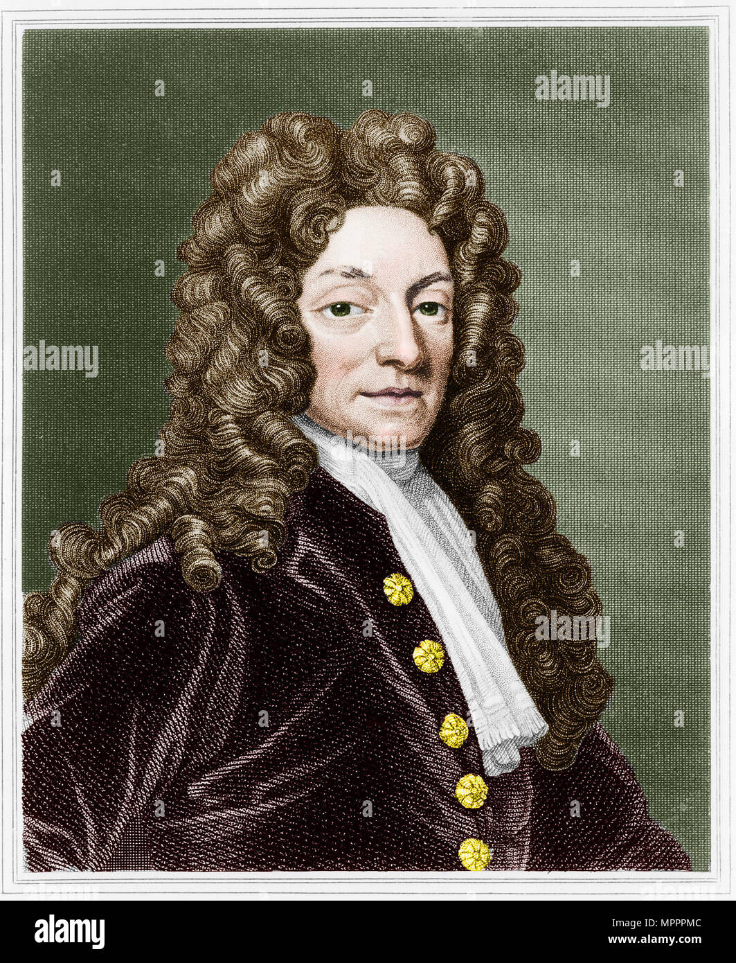 Sir Christopher Wren, architetto inglese, c1680. Artista: sconosciuto. Foto Stock