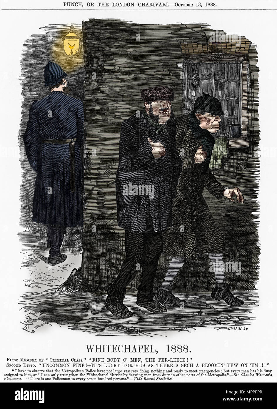 "Whitechapel', 1888. Artista: Joseph Swain. Foto Stock