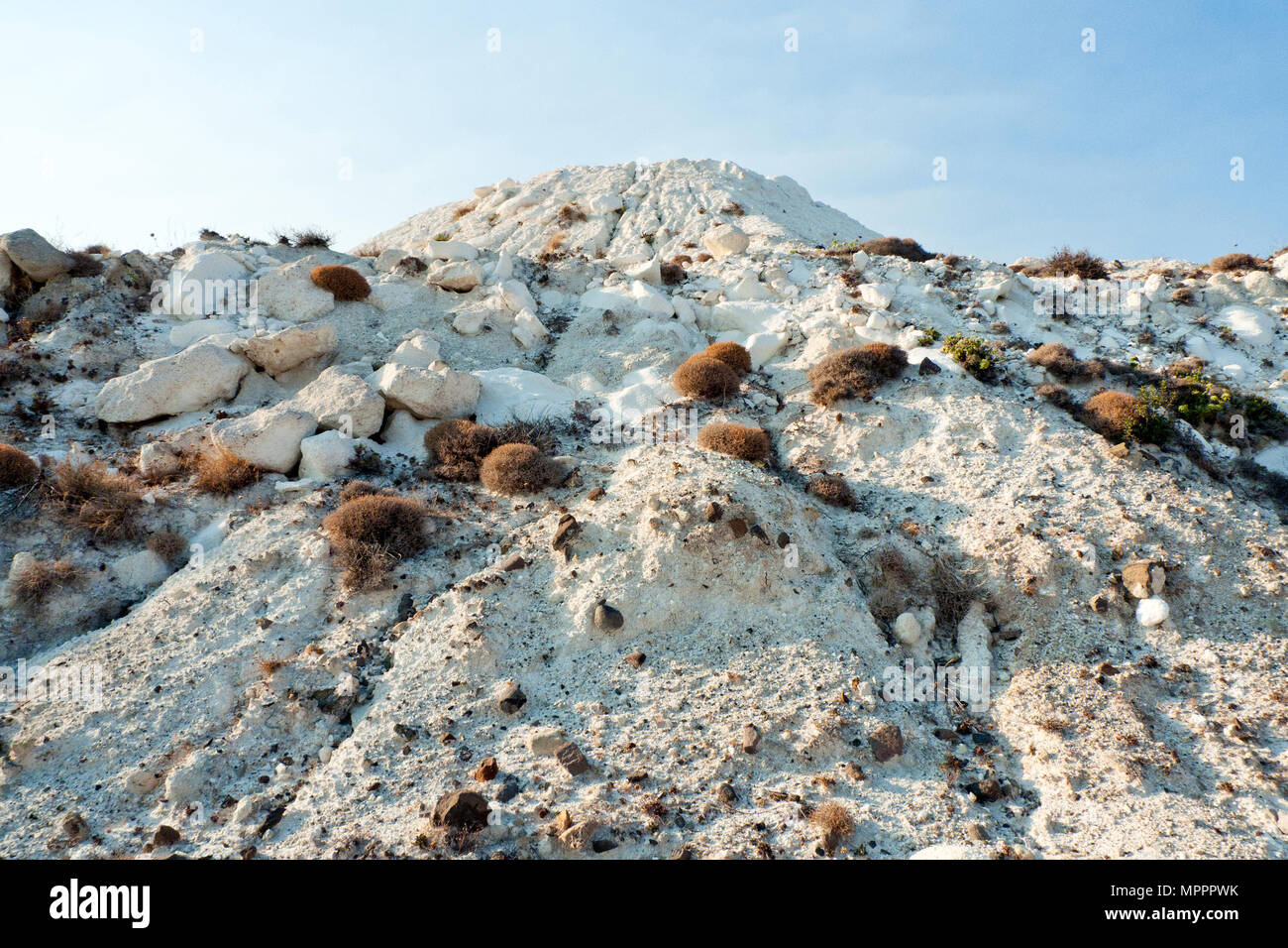 Grecia Cicladi, Kimolos, 09/09/2012: Cava di perlite Foto Stock