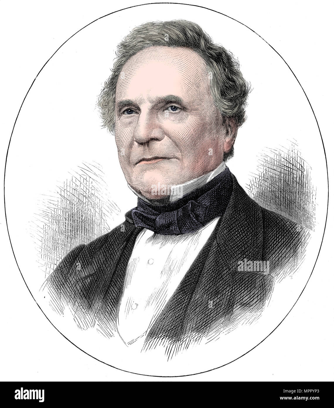 Charles Babbage (1791-1871), matematico inglese e pioniere del computing, 1871. Artista: sconosciuto. Foto Stock
