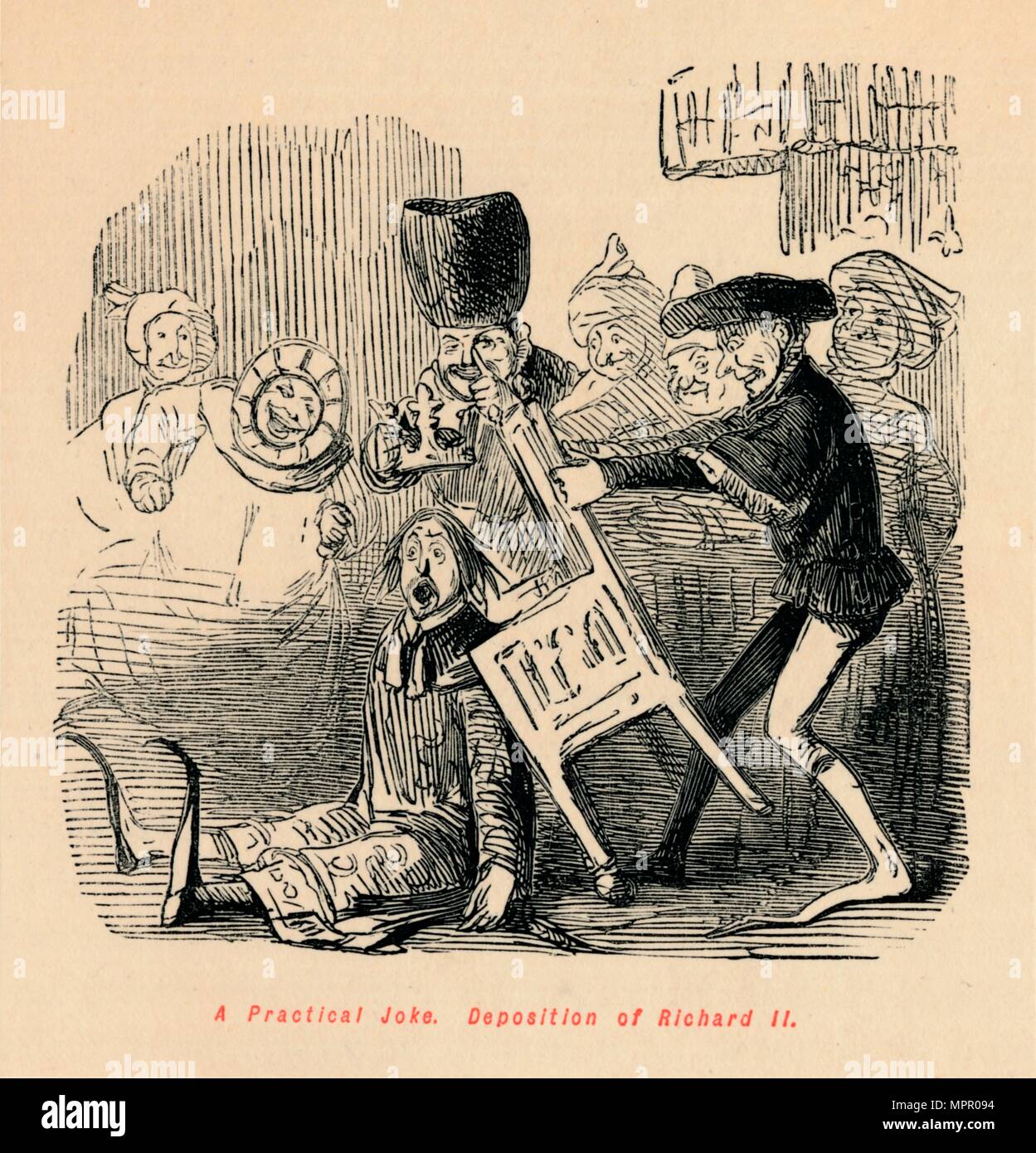 "Una burla. Deposizione di Richard II', c1860, C1860). Artista: John Leech. Foto Stock