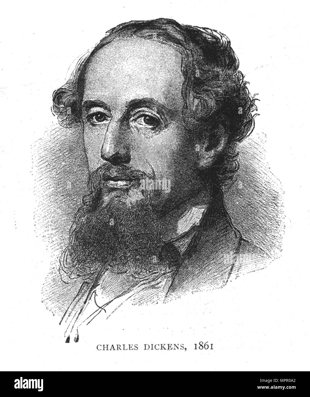 Charles Dickens, 1861. Artista: Wilhelm Auguste Rudolf Lehmann. Foto Stock