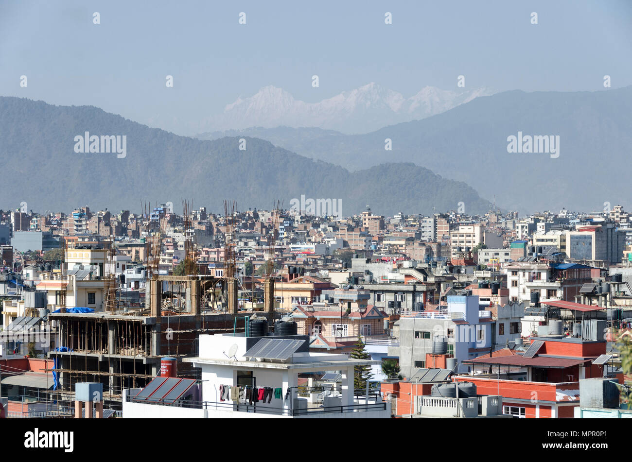 Vista sulla città, Kathmandu, Nepal Foto Stock