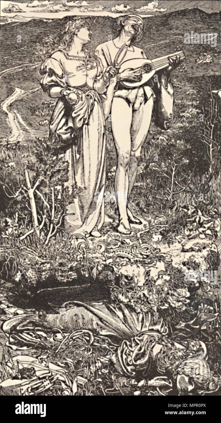 Amor Mundi. Da Christine Rossetti epico., c1850-1900, (1923). Artista: Federico Augusto Sandys. Foto Stock