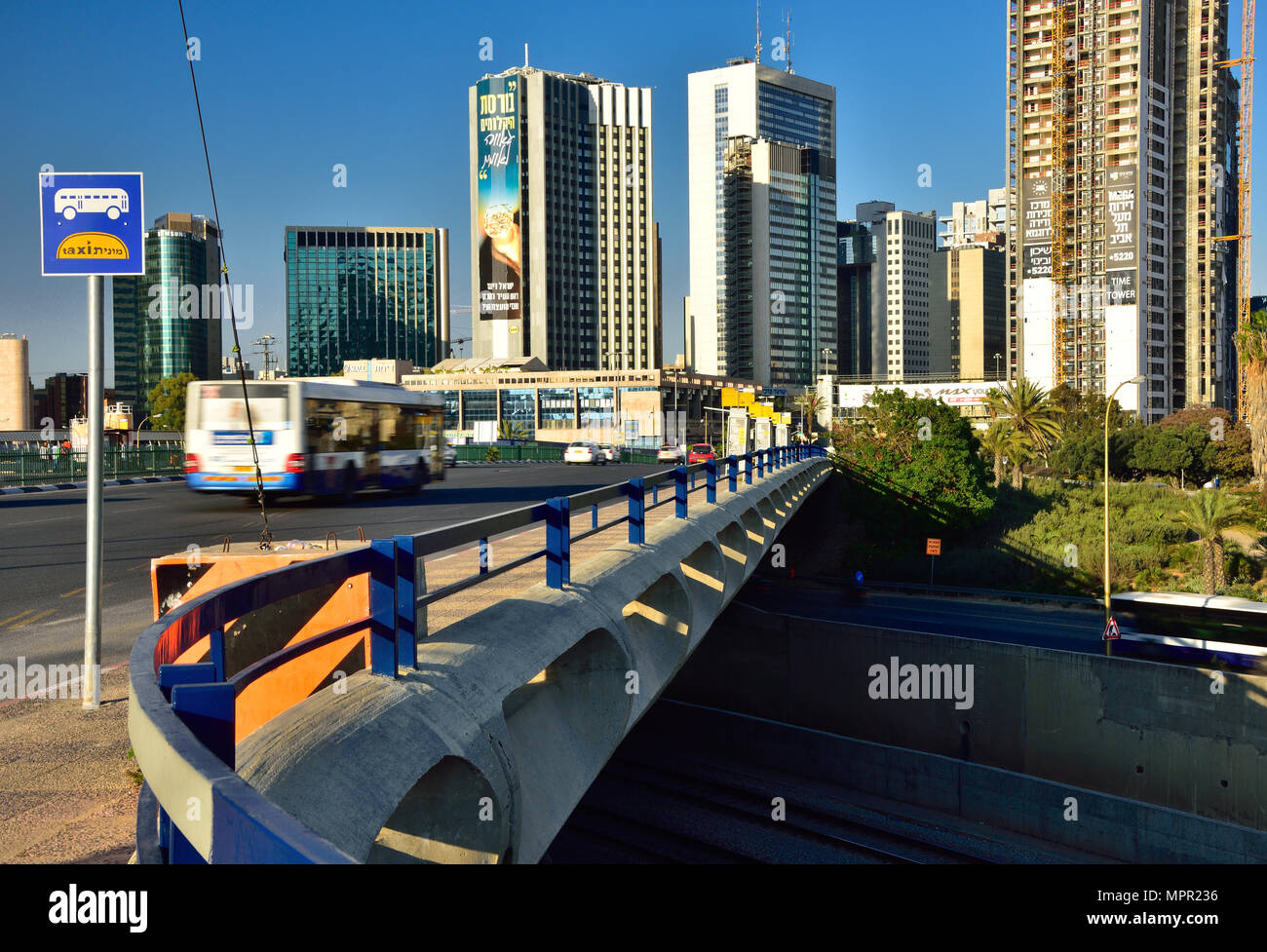 Paesaggio di Ramat Gan, moderna Tel Aviv trimestre. Foto Stock
