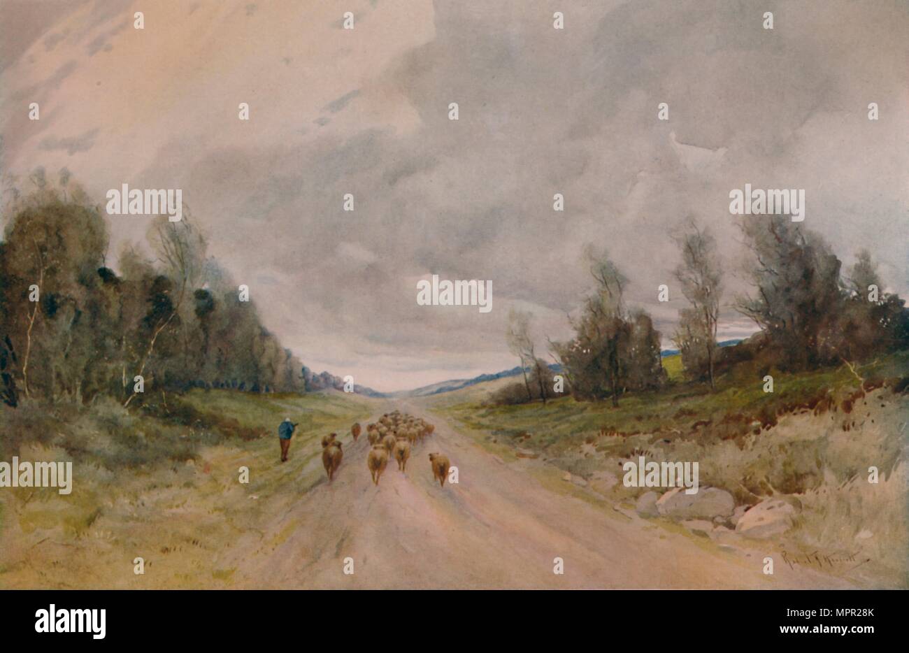 "Su Northumberland Road', ventesimo secolo (1935). Artista: Robert J Hewitt. Foto Stock