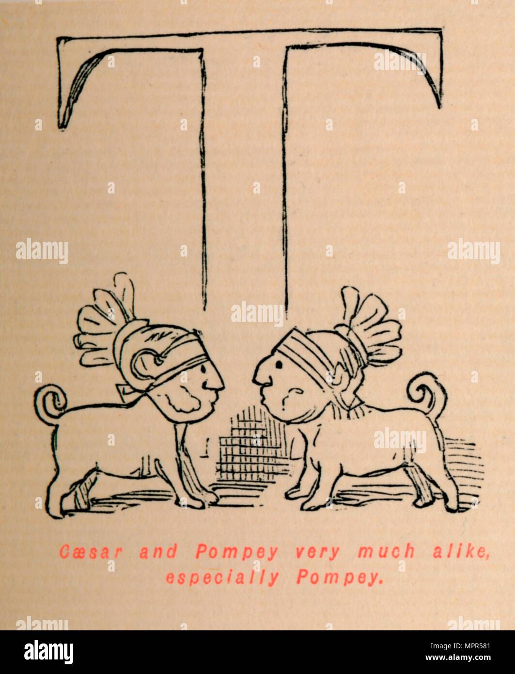 "Cesare e Pompeo molto simili specialmente Pompeo', 1852. Artista: John Leech. Foto Stock