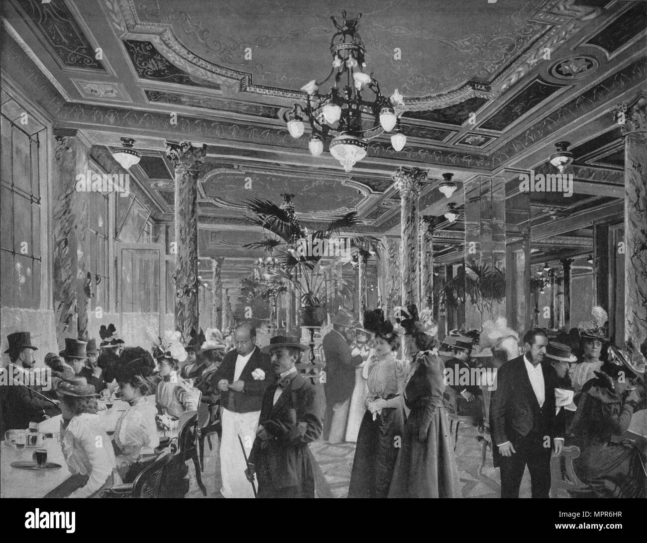 'La Grande Salle du Cafe Americain', 1900. Artista: sconosciuto. Foto Stock