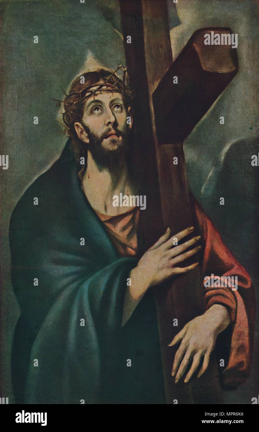"Kreuztragender Christus', (il Cristo che porta la croce), c1577-1587, (1938). Artista: El Greco. Foto Stock