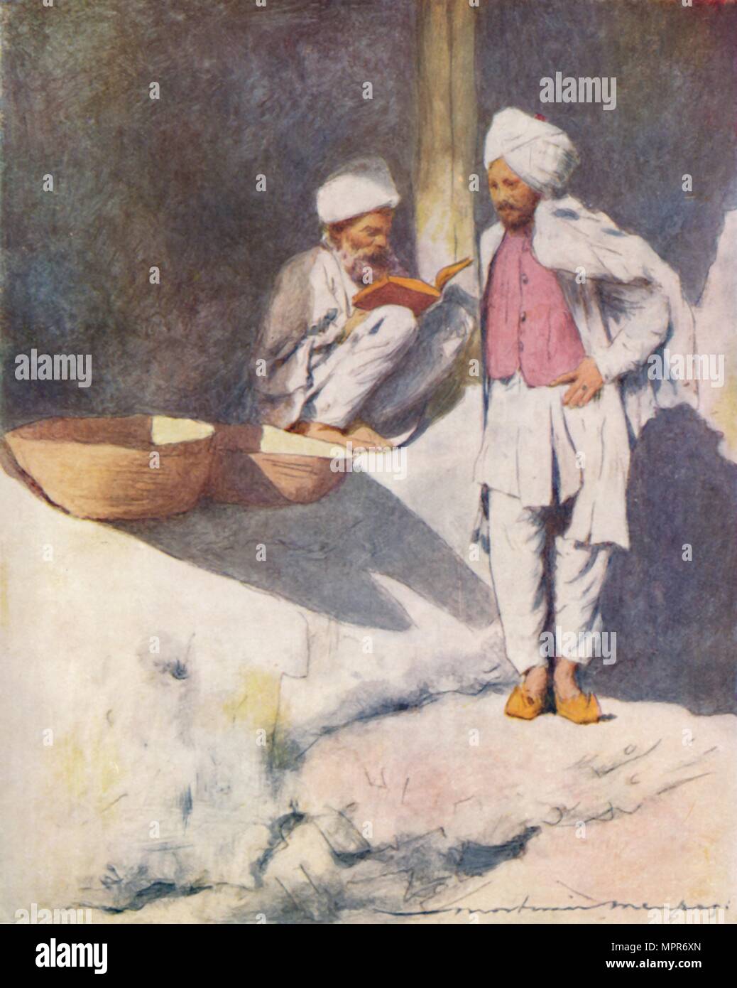 "Un uomo colto di Peshawur', 1905. Artista: Mortimer Menpes Luddington. Foto Stock