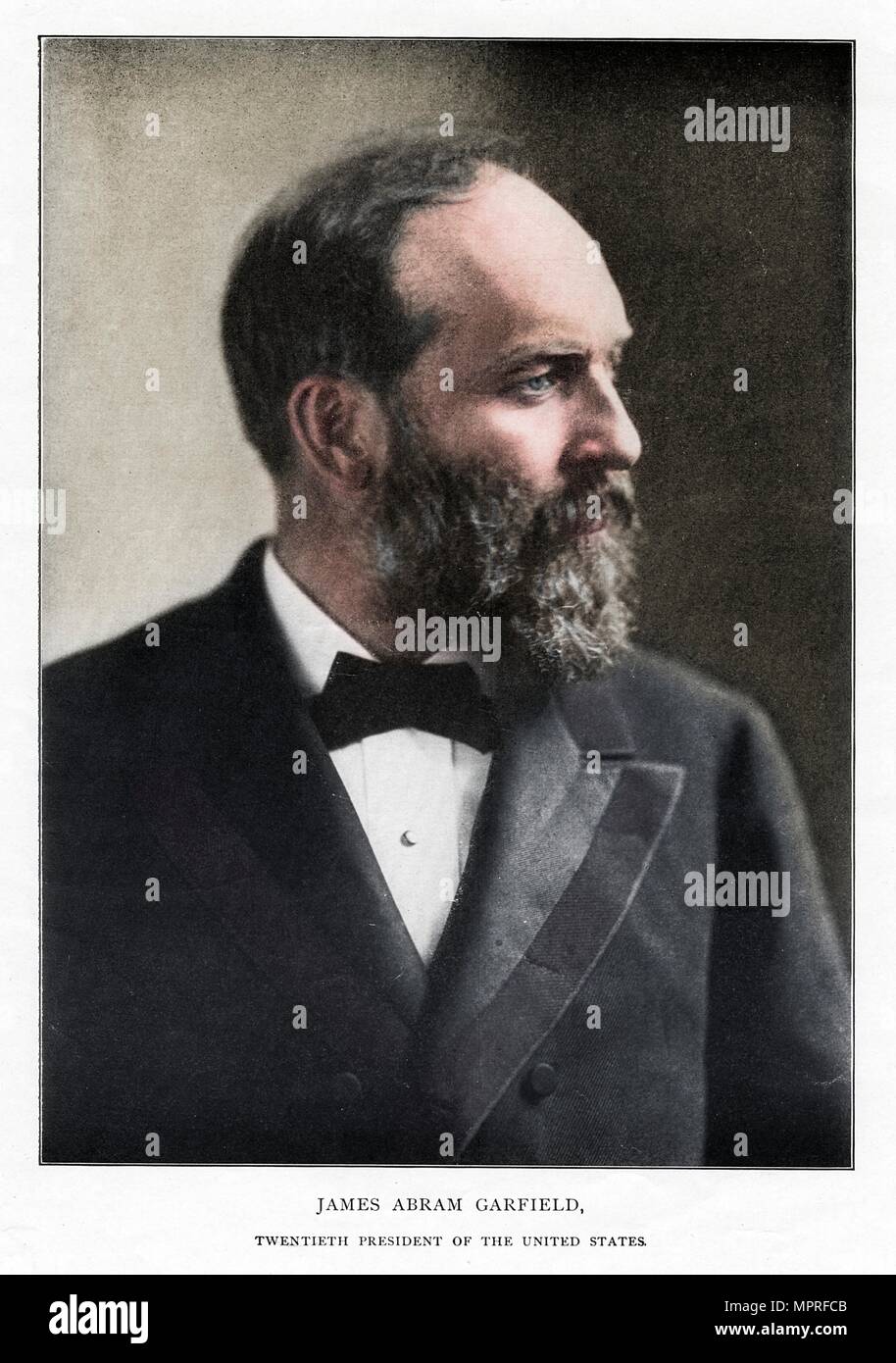 James Abram Garfield, ventesimo Presidente degli Stati Uniti, c1881. Artista: sconosciuto. Foto Stock