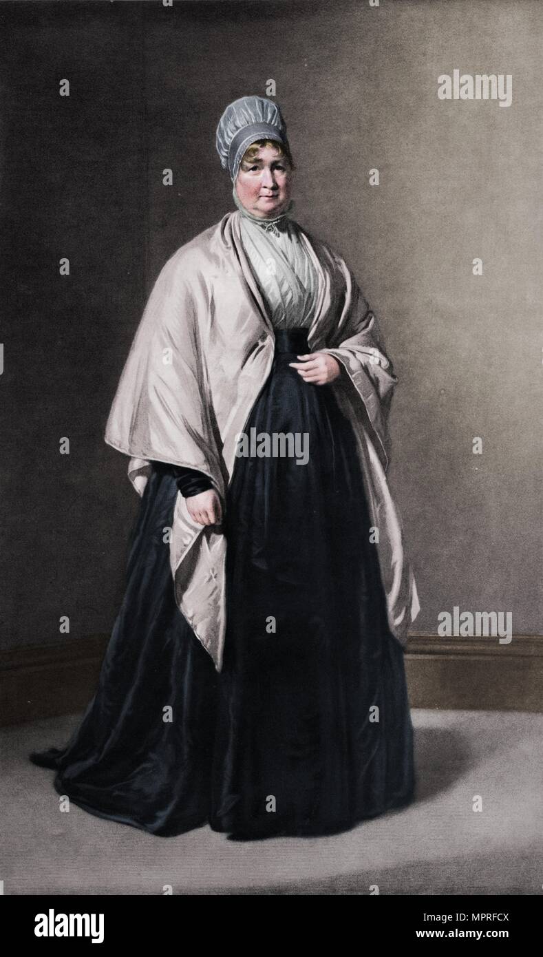 'MRS. Elizabeth Fry (1780-1845)', c1843, (1912). Artista: George Richmond. Foto Stock