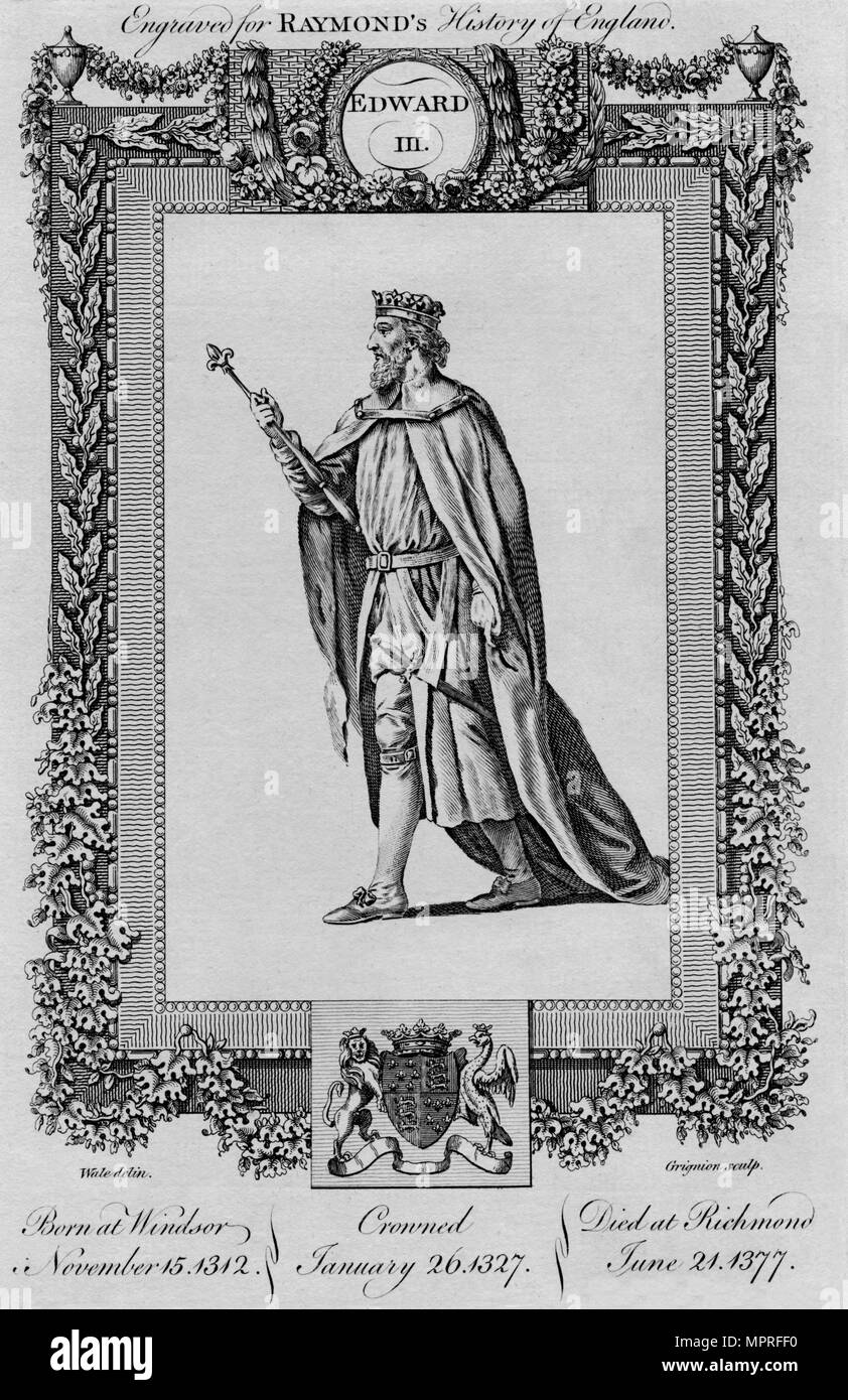 'Edward III', C1787. Artista: sconosciuto. Foto Stock