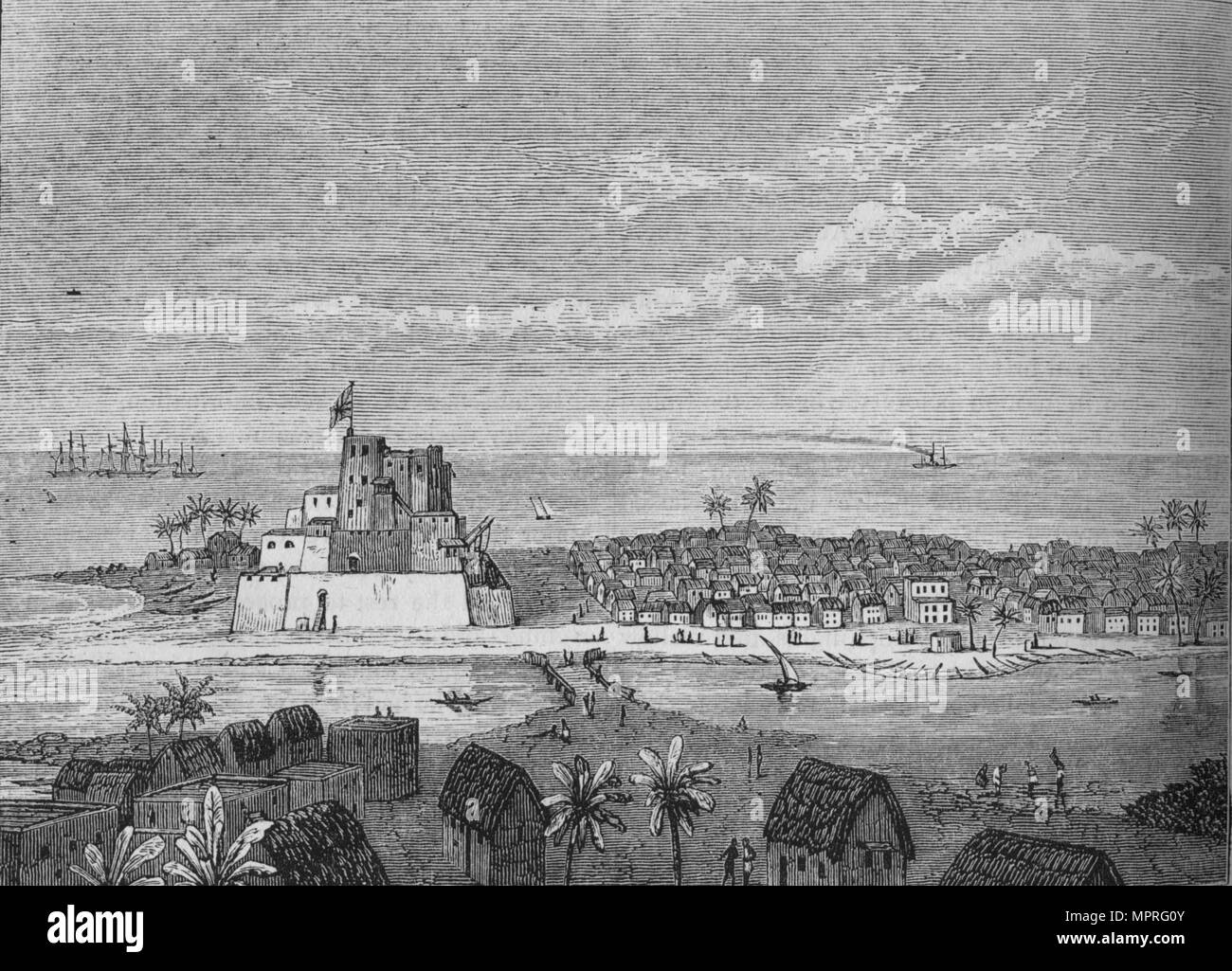 'Vista di Elmina', C1880. Artista: sconosciuto. Foto Stock