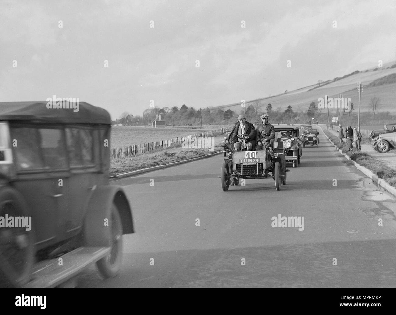 1903 1-cilindro Cadillac di FS Bennett prendendo parte al London-Brighton Run, 1928. Artista: Bill Brunell. Foto Stock