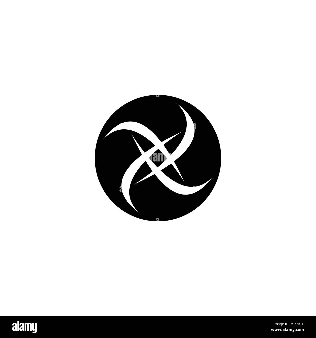 Del logo a forma di cerchio, creative logo design. Illustrazione Vettoriale