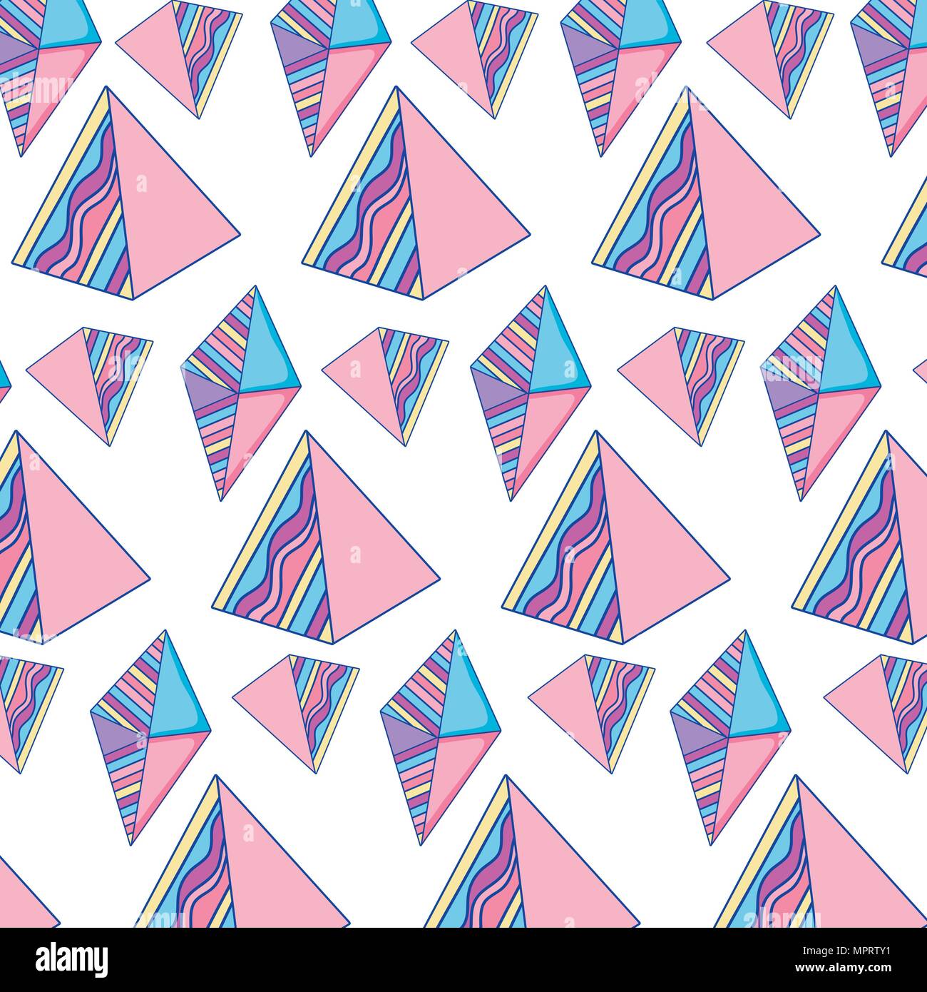 Geometrica piramide pentagonale e sfondo ottaedro Illustrazione Vettoriale