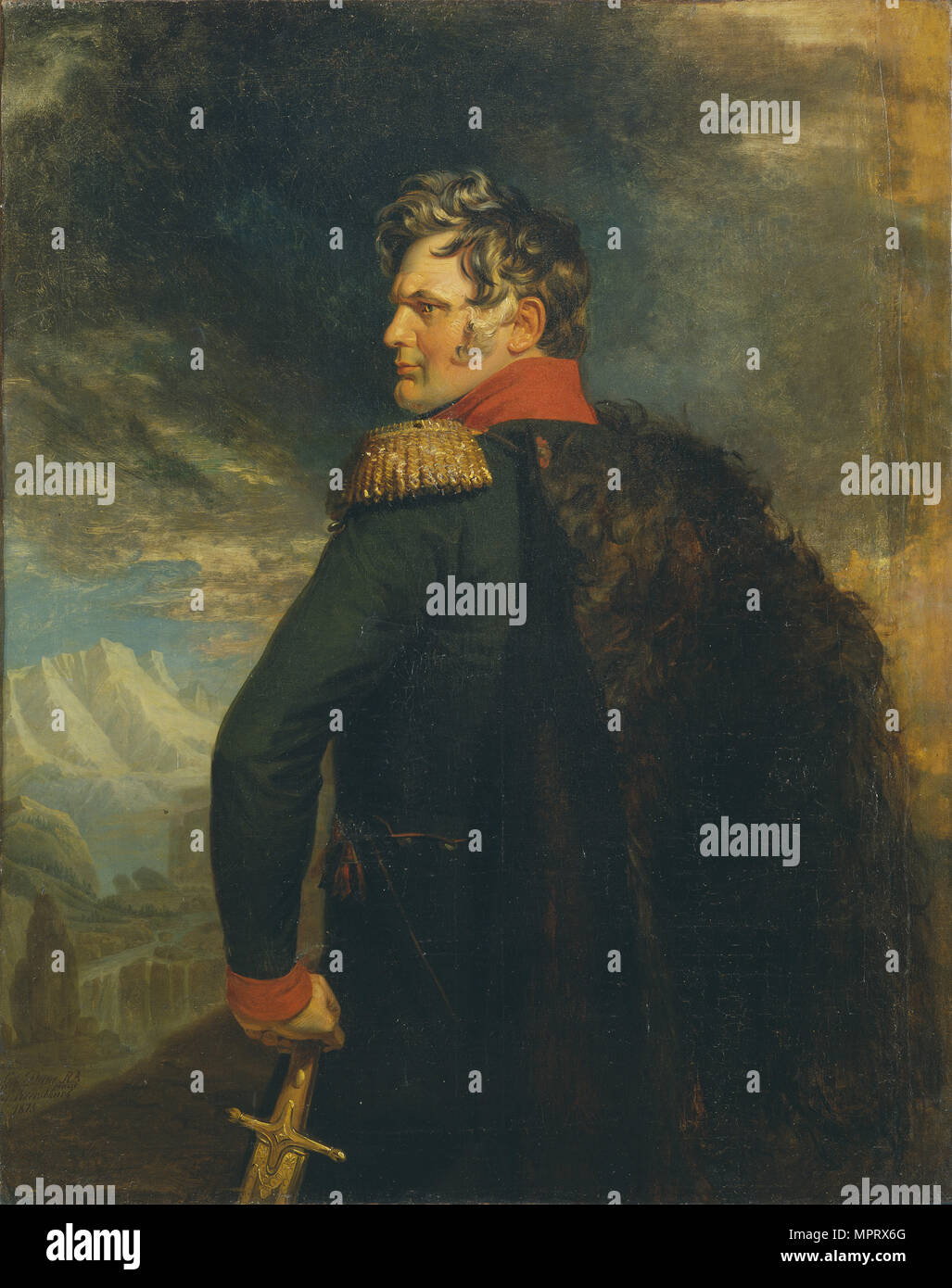 Ritratto del comandante in capo dell'esercito russo sul Caucaso Aleksey Yermolov (1777-1861). Foto Stock