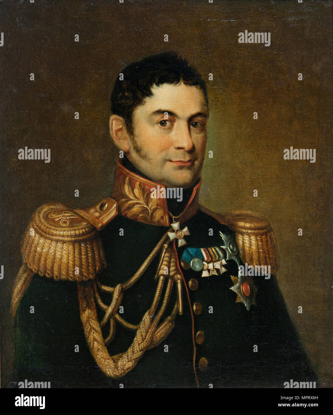 Ritratto del principe Pyotr Mikhaylovich Volkonsky (1776-1852). Foto Stock