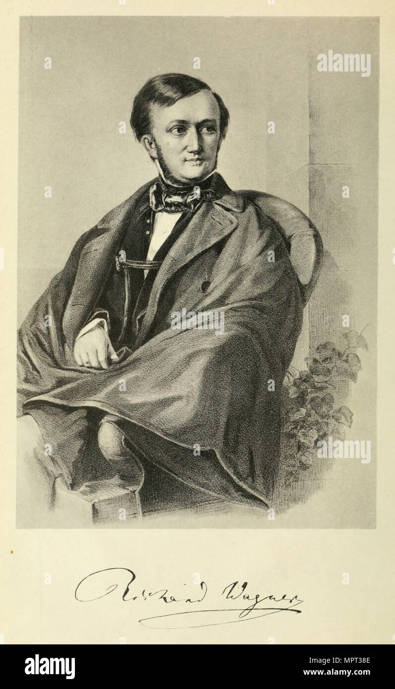 Ritratto del compositore Richard Wagner (1813-1883), 1849. Foto Stock