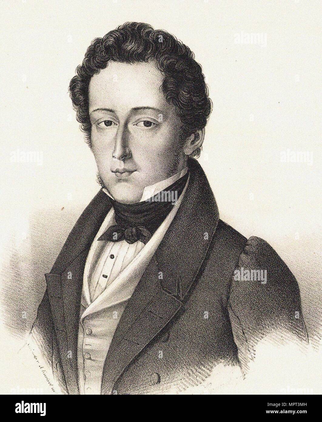 Ritratto di Frédéric Chopin (1810-1849), c. 1830. Foto Stock