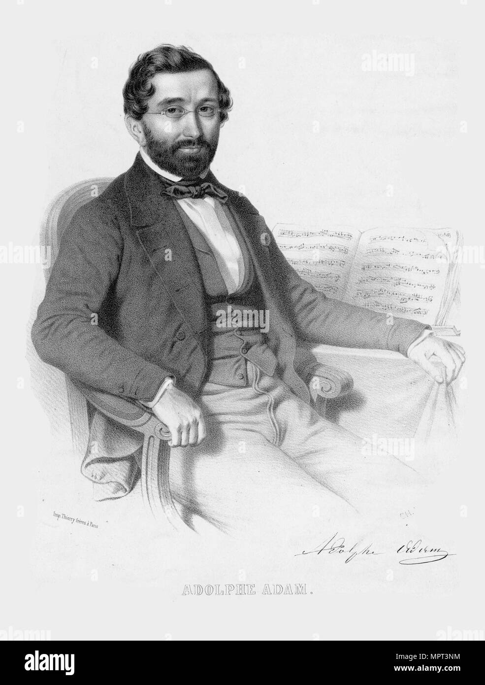 Ritratto di Adolphe Adam (1803-1856), 1850. Foto Stock